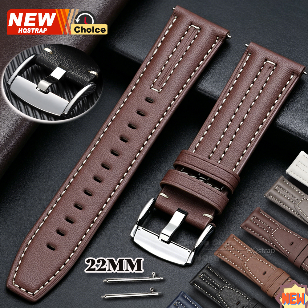 Omega Watches Smartwatch - New Buckle Handmade Stitching Strap 22mm