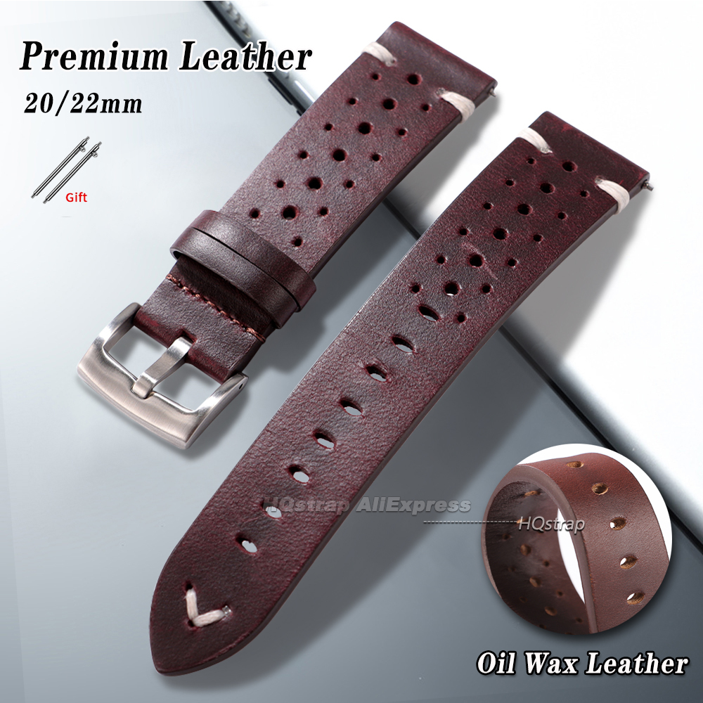 Smartwatch Premium Watches For Women - Oil Wax Cowhide Watch Strap 20mm