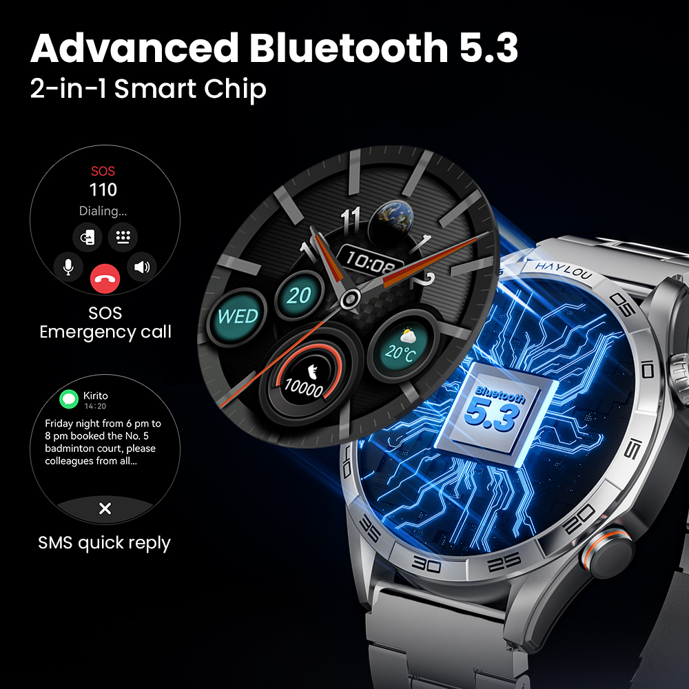 HAYLOU Solar 5 Voice Calling S – Smartwatch Health Watches For Men recenzja i cena
