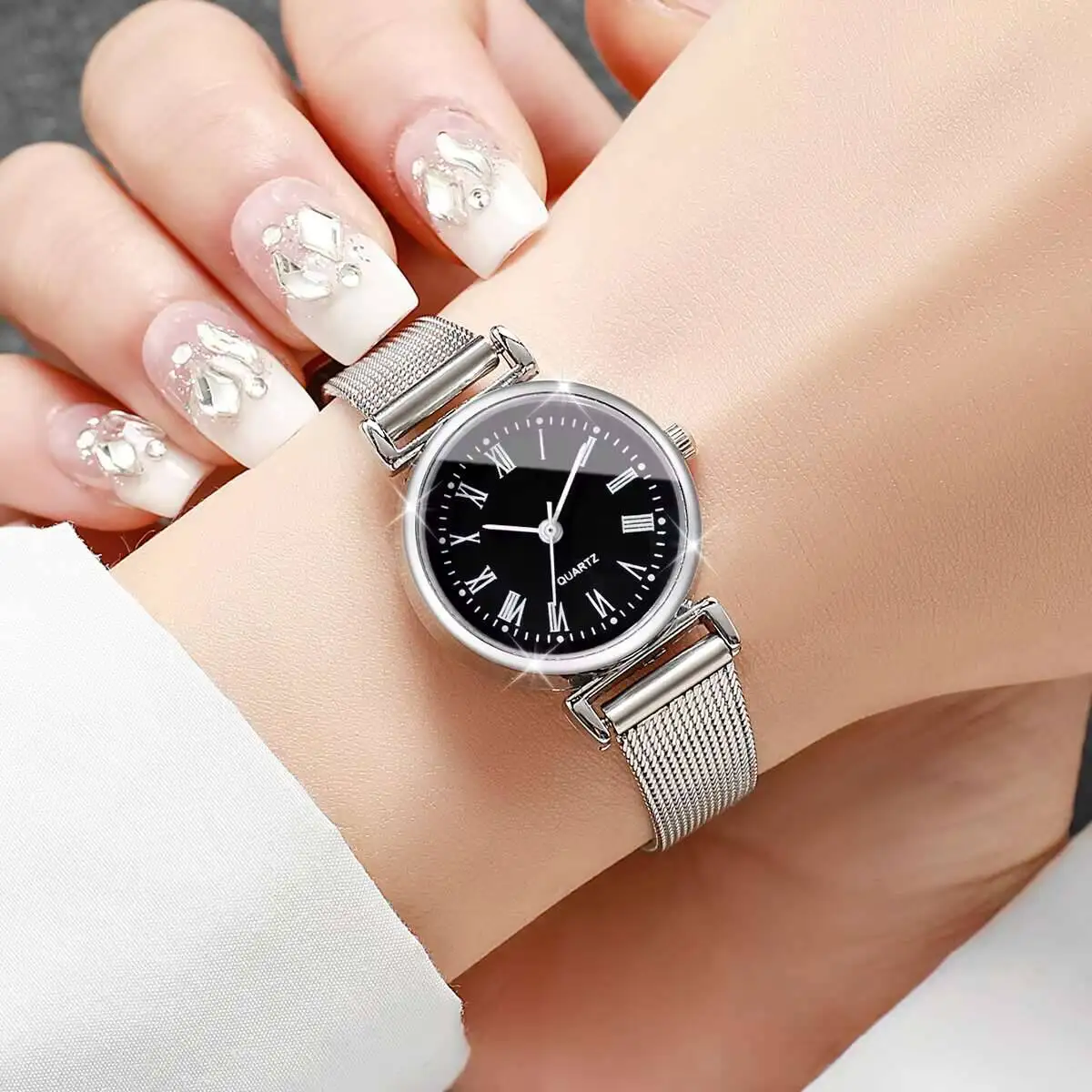 1/2PCS Fashion Women Watches C – Mesh Stainless Strap recenzja i cena