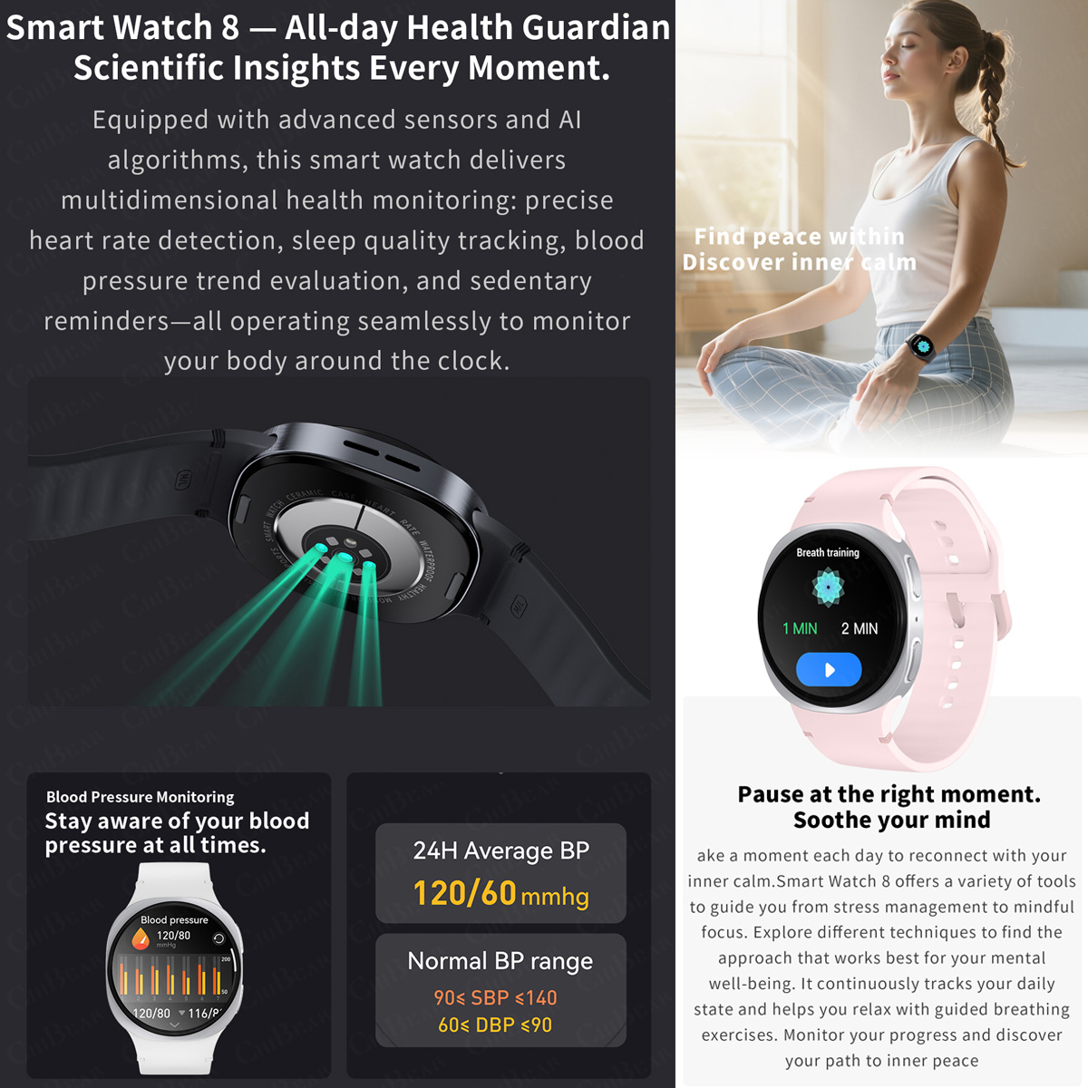 2026 New Watches 8 Mini GPS Tr – Smartwatch Health Watches For Men recenzja i cena