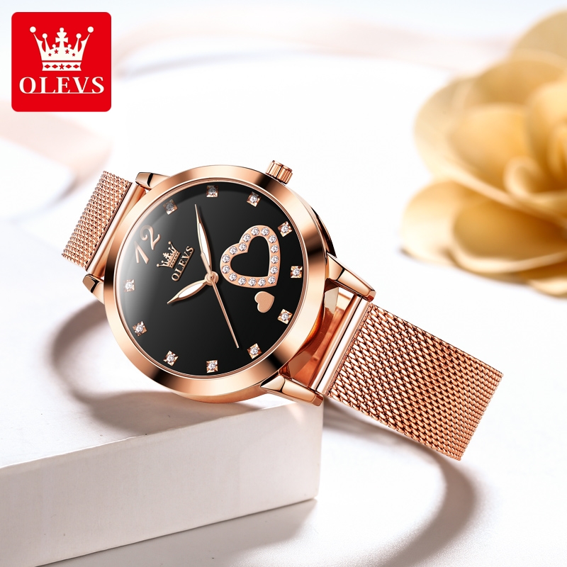 OLEVS Elegant Quartz Watch for – Mesh Stainless Strap recenzja i cena