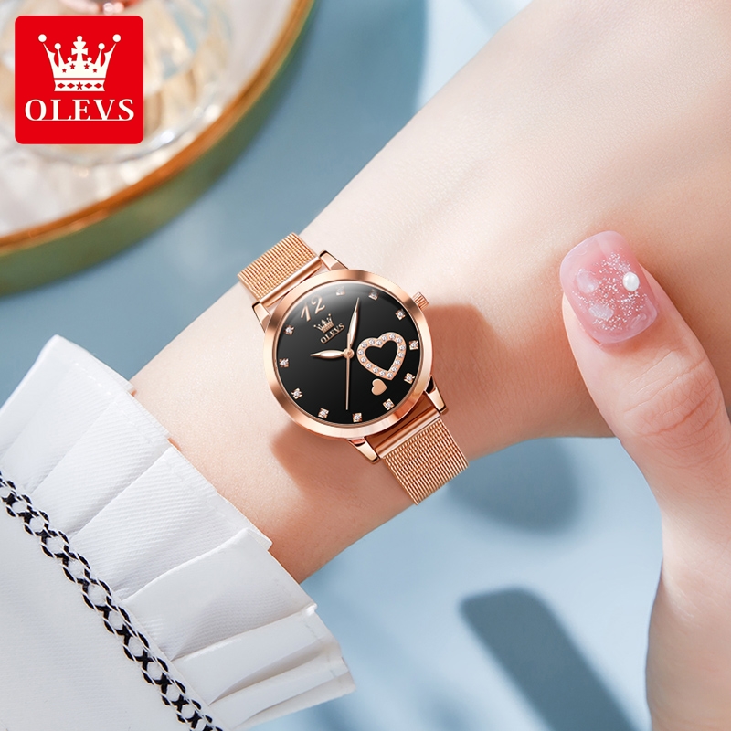 OLEVS Elegant Quartz Watch for – Mesh Stainless Strap recenzja i cena