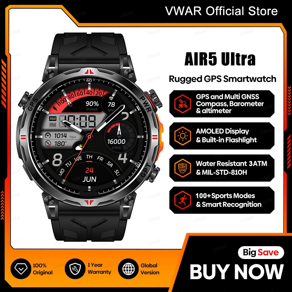 2025 New VWAR GPS Smartwatch 1 – Watch Vs Amazfit recenzja i cena