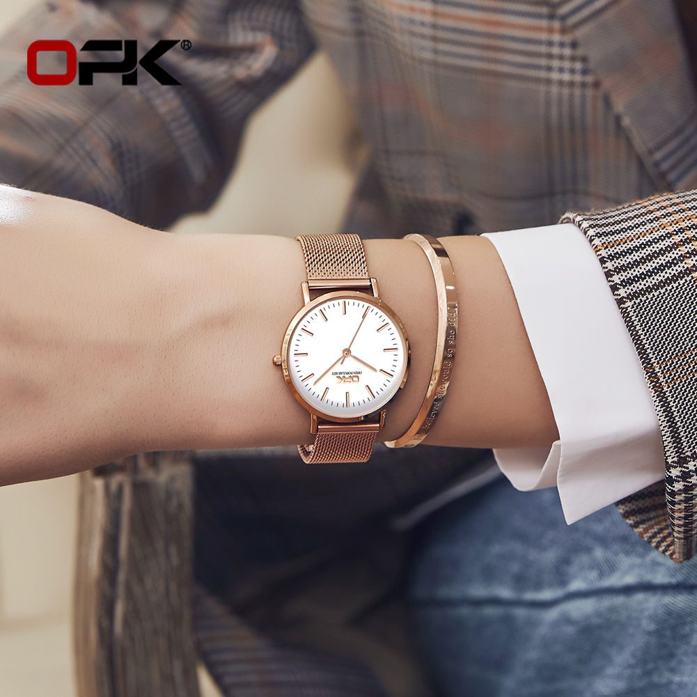 OPK 8101 Womens Watch Simple Q – Mesh Stainless Strap recenzja i cena