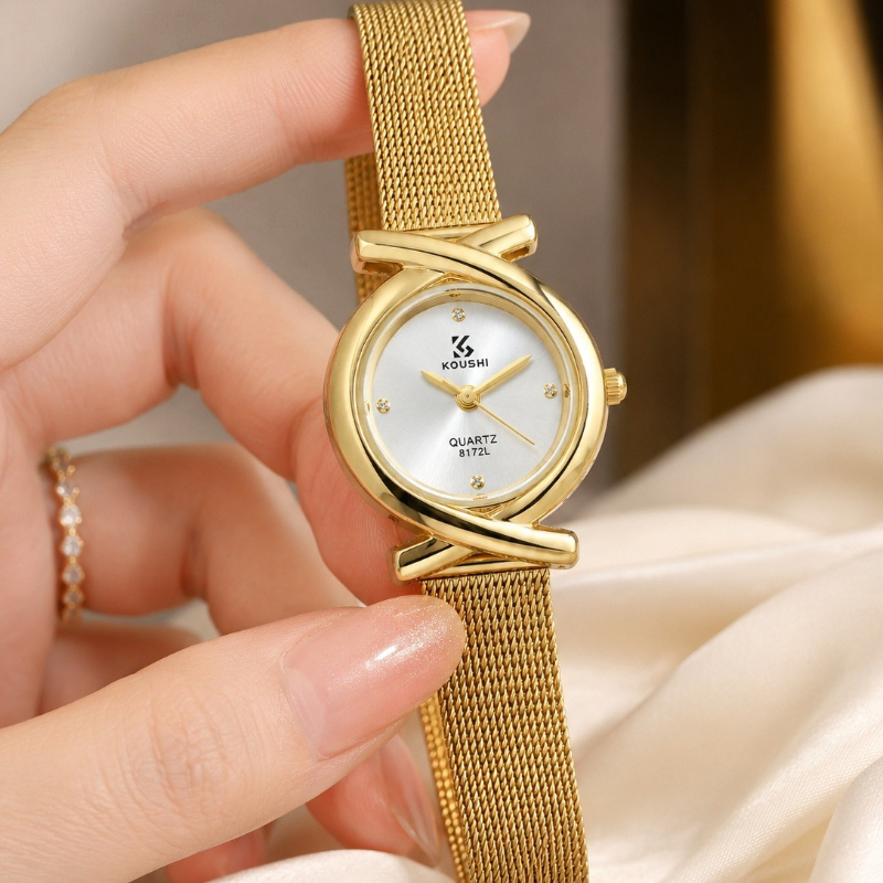 Luxury Brand Golden Mesh Strap – Mesh Stainless Strap recenzja i cena