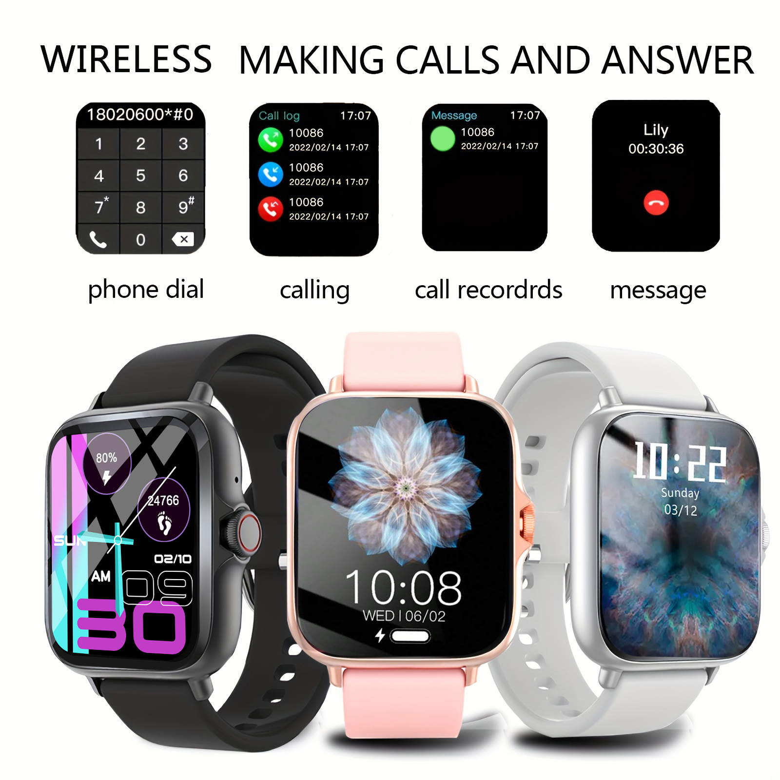 Smart watch, wireless calling  – Smartwatch Iphone Watches For Women recenzja i cena