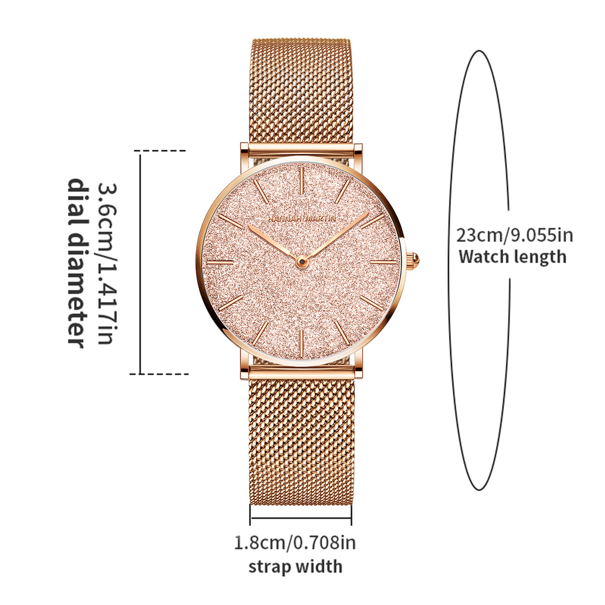 Hannah Martin Luxury Women's W – Mesh Stainless Strap recenzja i cena