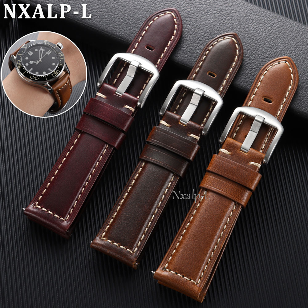 Oil Wax Cowhide Strap 18 20mm  – Omega Watches Smartwatch recenzja i cena