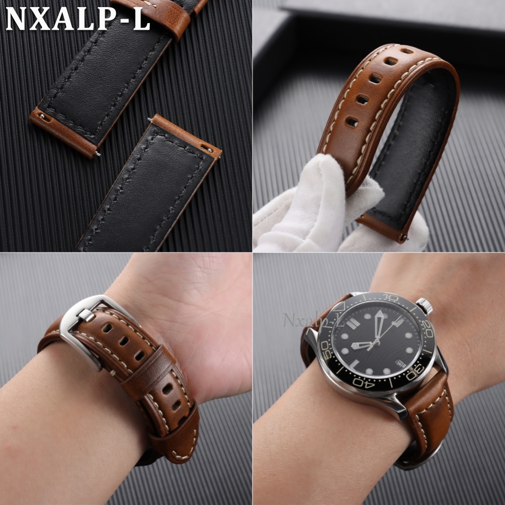 Oil Wax Cowhide Strap 18 20mm  – Omega Watches Smartwatch recenzja i cena