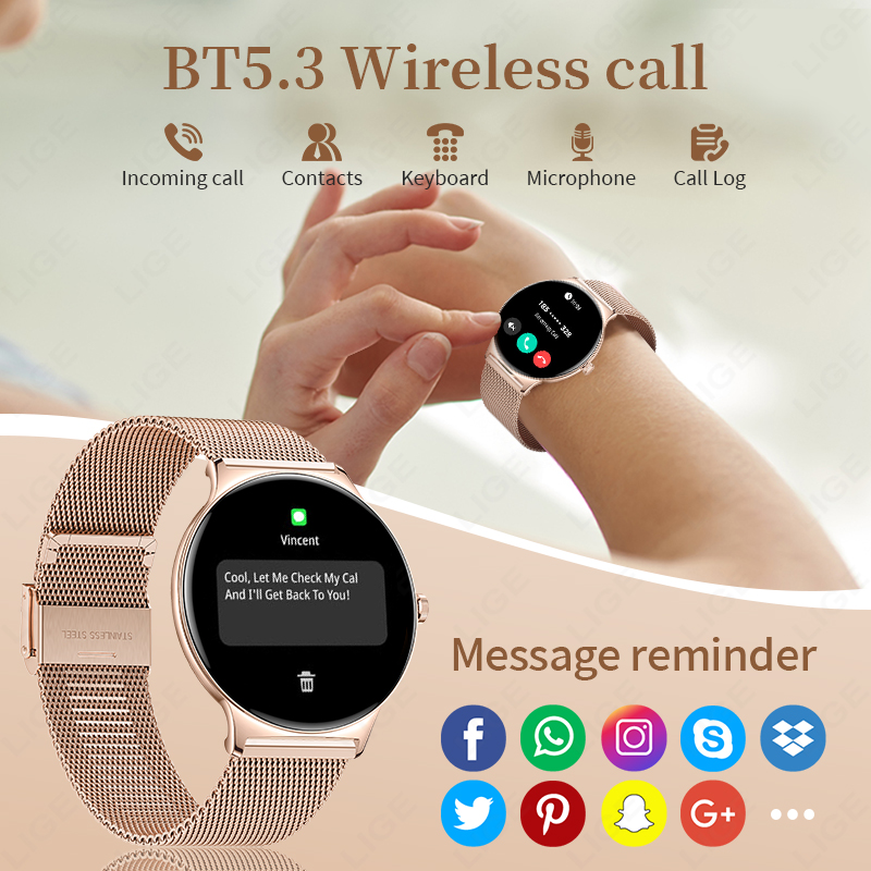LIGE New Ultra Thin Smart Watc – Smartwatch Health Watches For Men recenzja i cena