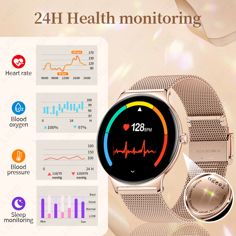 LIGE New Ultra Thin Smart Watc – Smartwatch Health Watches For Men recenzja i cena