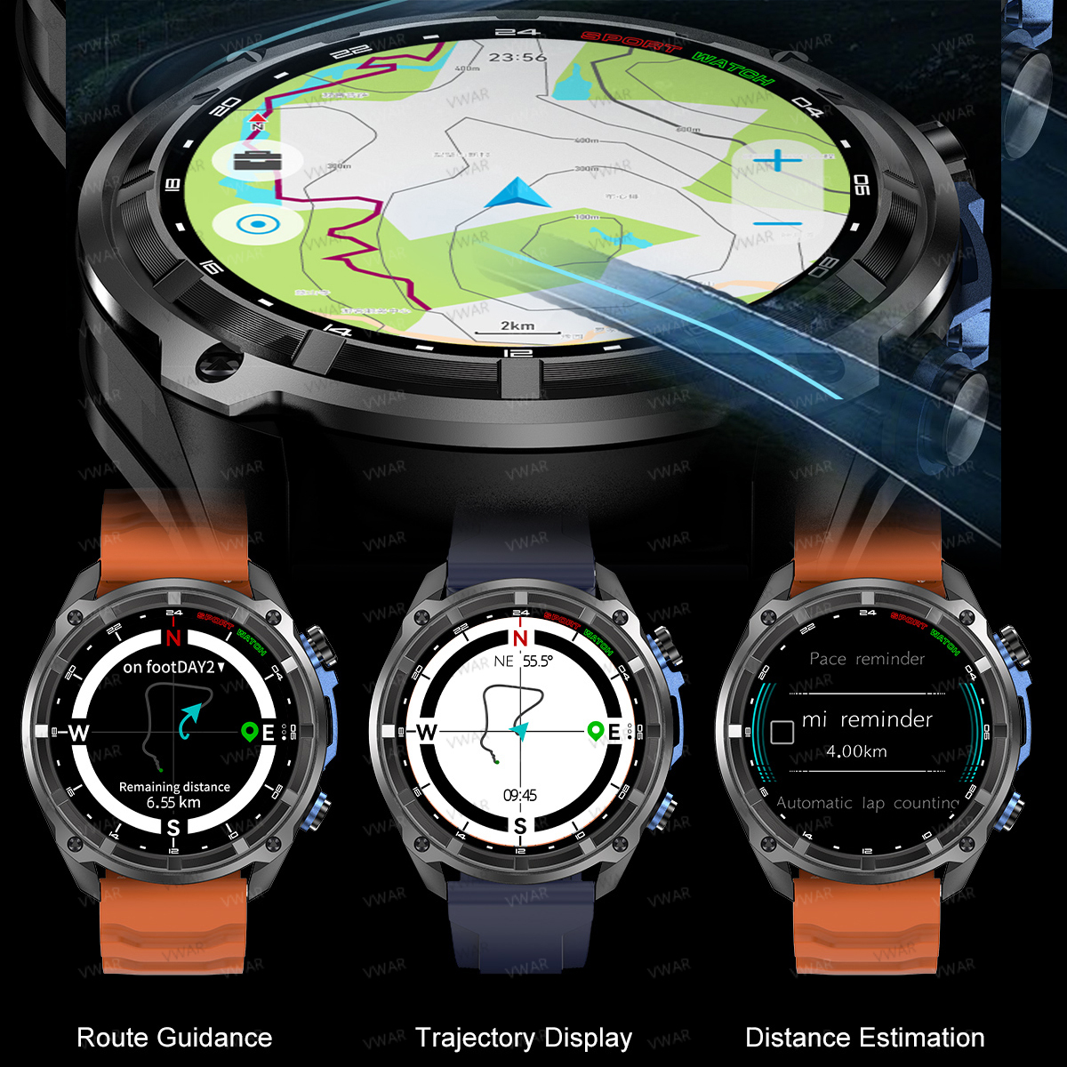 VWAR Offline Maps Smart Watch  – Watch Vs Amazfit recenzja i cena
