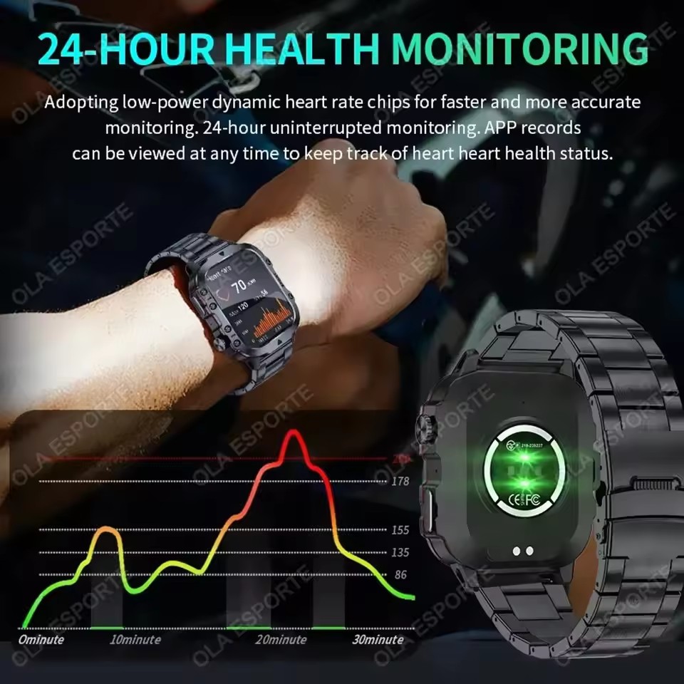 2026 New Military Smart Watch  – Smartwatch Health Watches For Men recenzja i cena