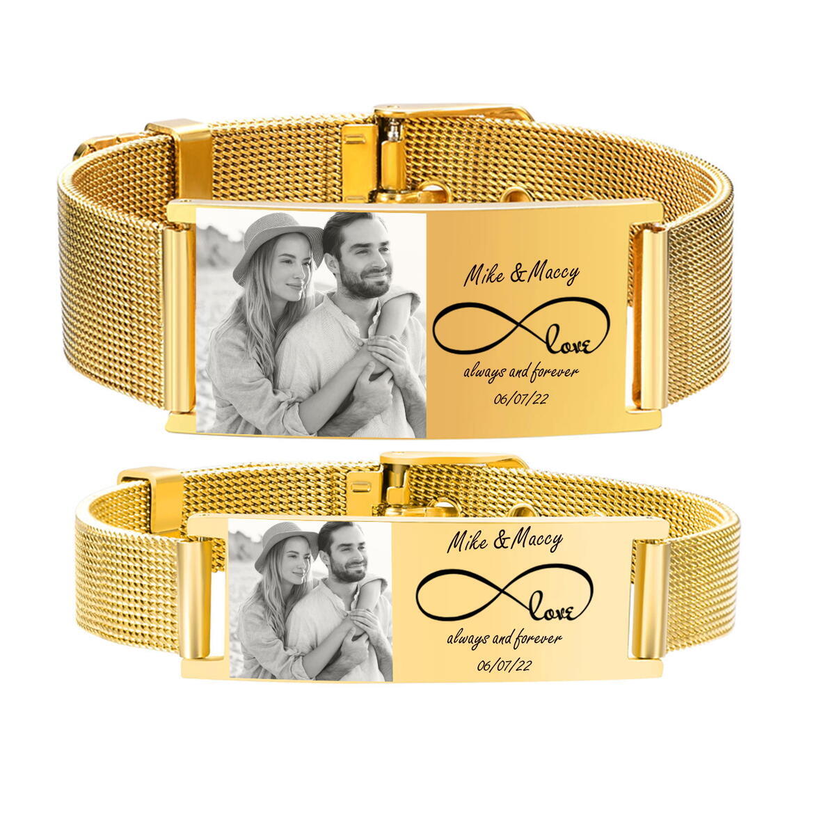 Personalized Photo Bracelet, S – Mesh Stainless Strap recenzja i cena