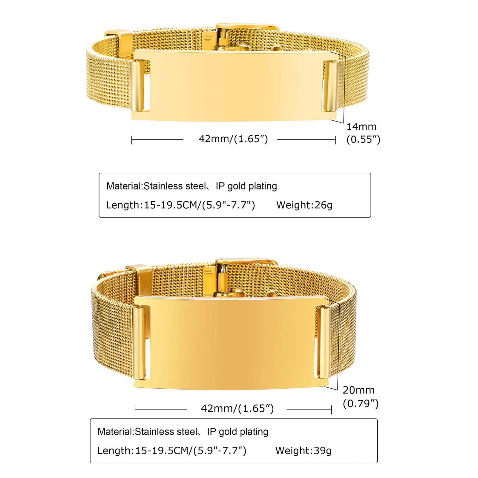 Personalized Photo Bracelet, S – Mesh Stainless Strap recenzja i cena