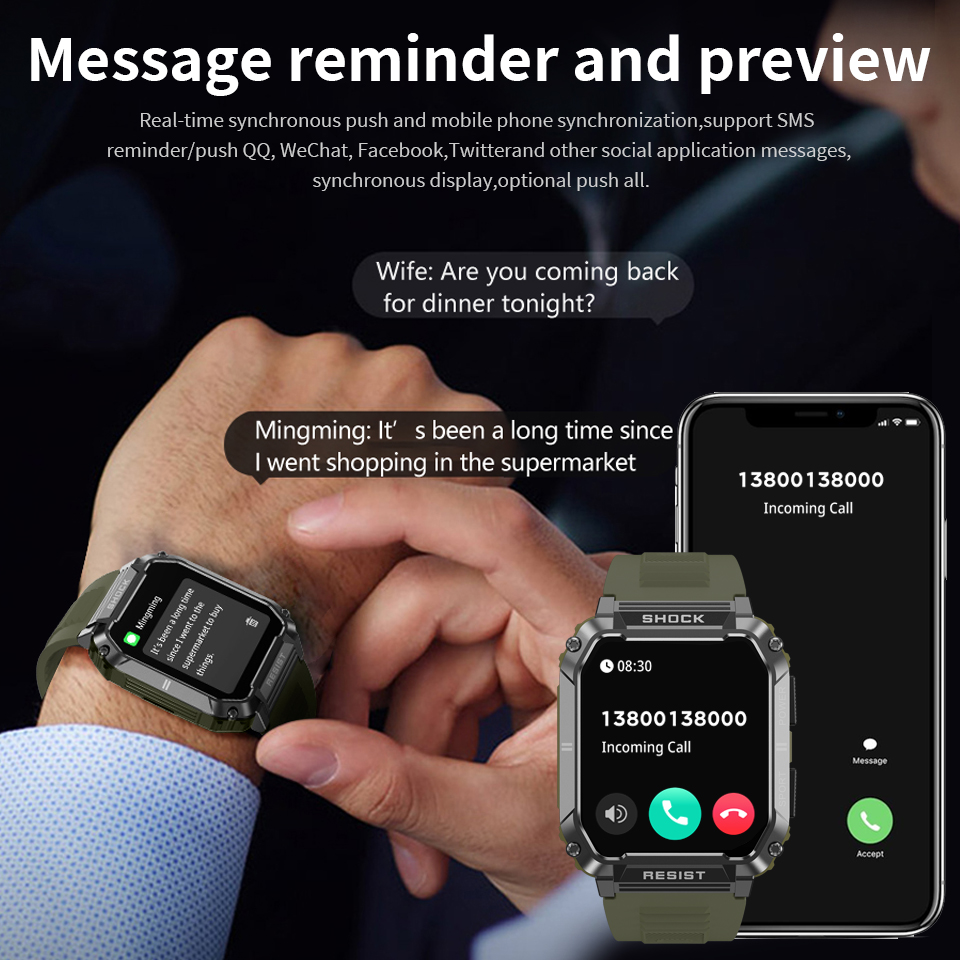 LIGE Men's Smartwatch Health B – Smartwatch Watches For Sale recenzja i cena