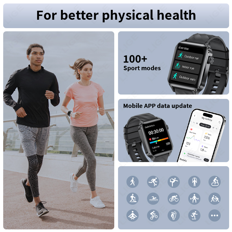 LIGE New Bluetooth Call Smart  – Smartwatch Iphone Watches For Women recenzja i cena