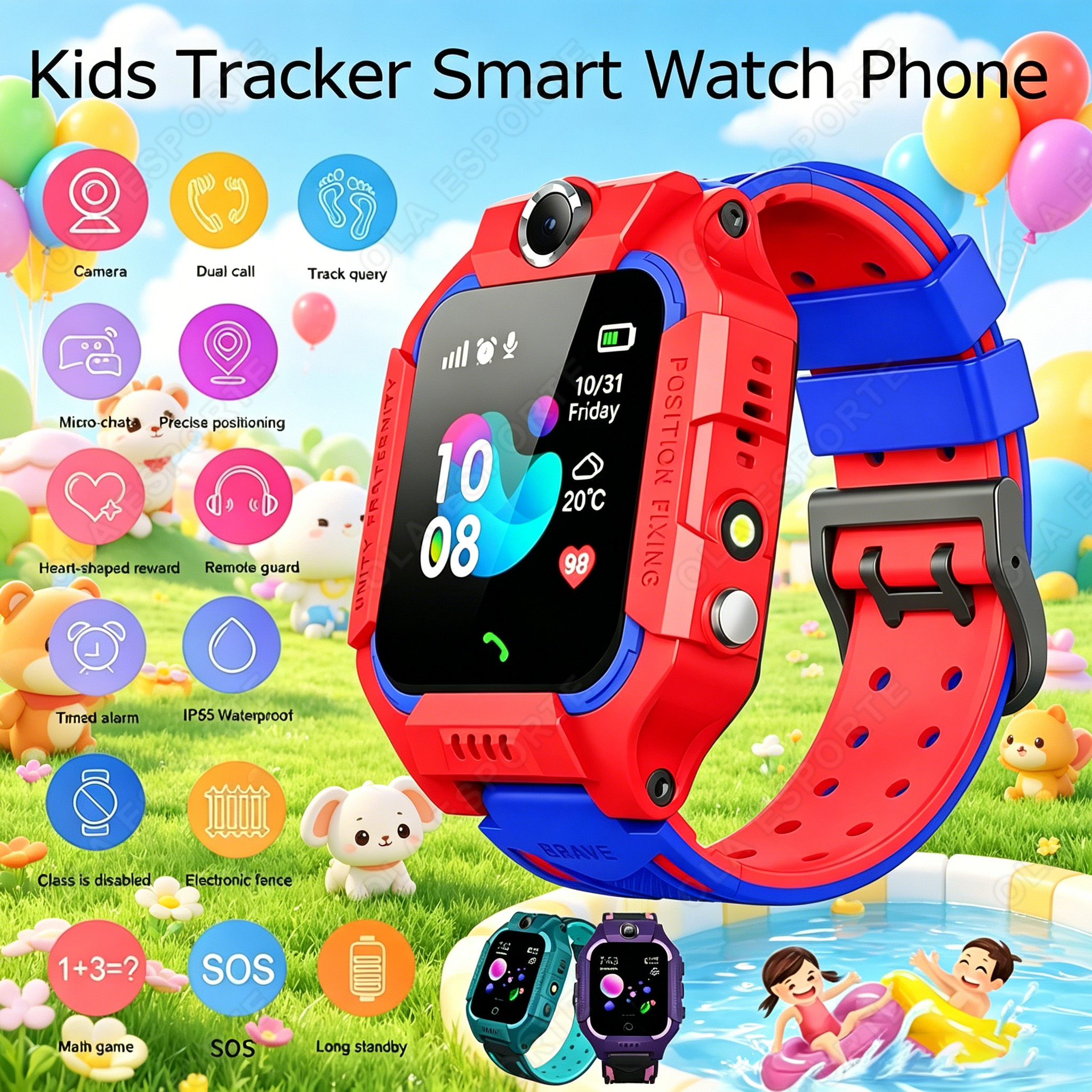 Children Smart Watch 2G Postio – Smartwatch Watches Birthday Gift For Boys recenzja i cena
