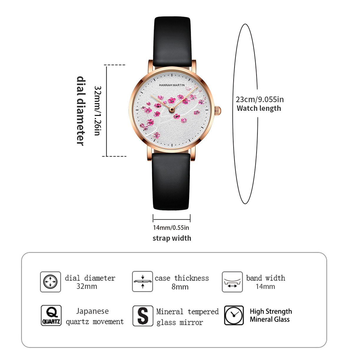 HANNAH MARTIN Women Watch 1324 – Anti-Magnetic Watch recenzja i cena